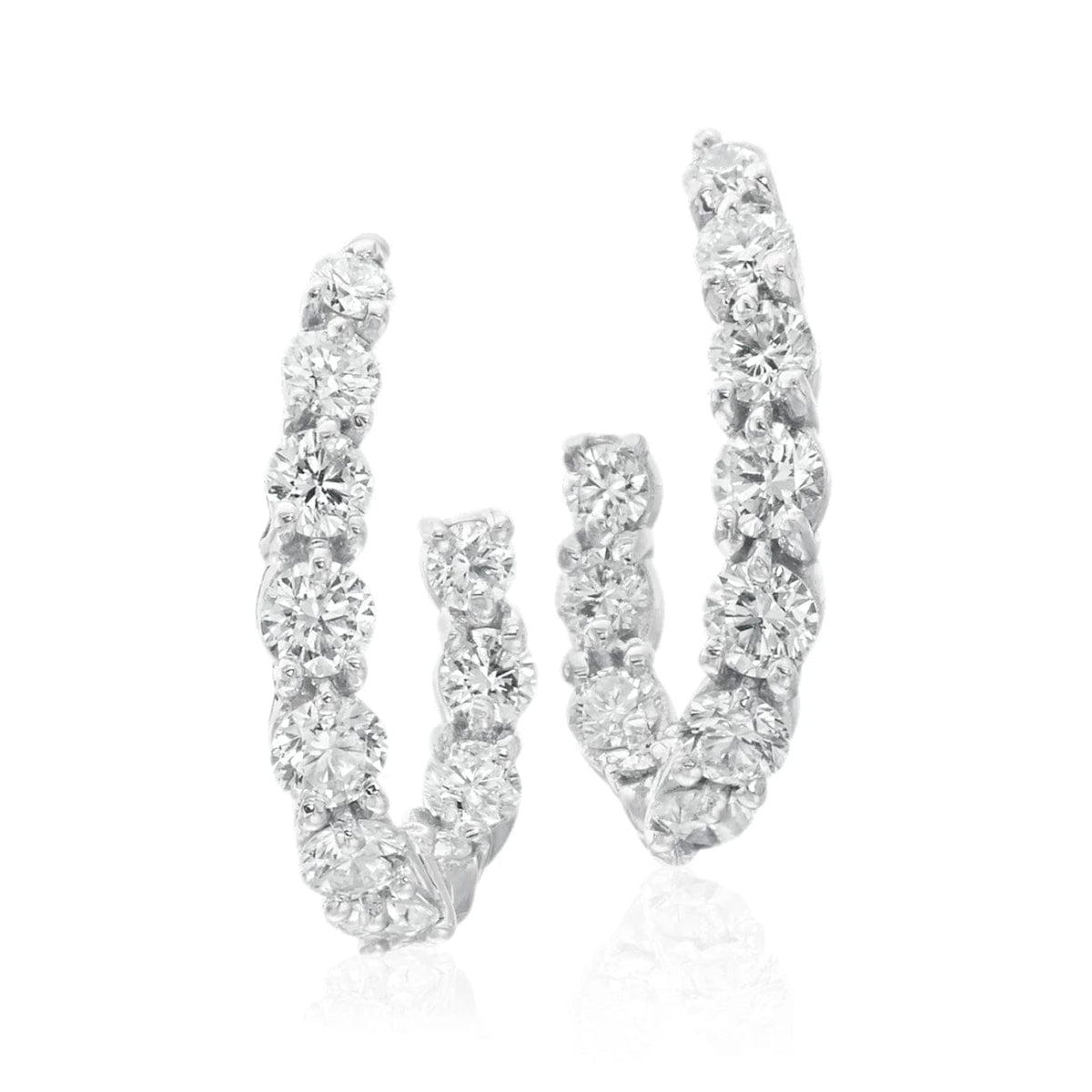 Gumuchian Jewelry - Gumuchian New Moon Diamond Hoop Earrings 1.17 Carats | Manfredi Jewels
