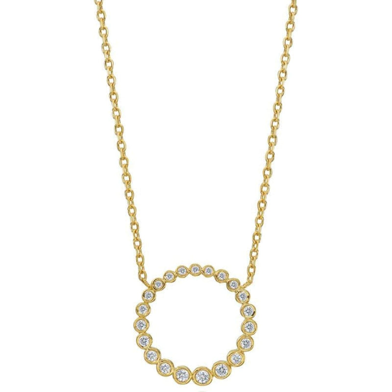 Gumuchian Jewelry - Nutmeg Diamond Hoop Pendant 18k Yellow Gold | Manfredi Jewels