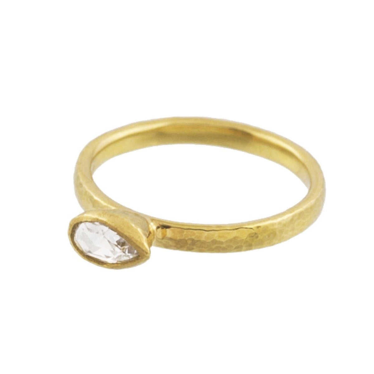 Gurhan Jewelry - Amulet hue ring pear shape rose cut diamond ring | Manfredi Jewels