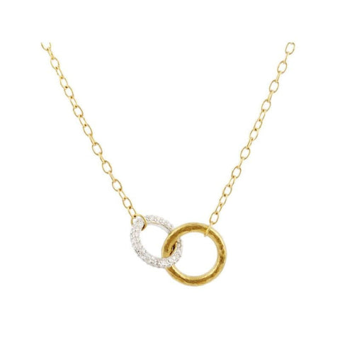 Interlocking Hoopla Pave necklace