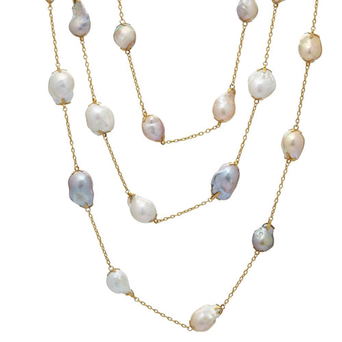 Gurhan Jewelry - Oyster hue station necklace 50’ length | Manfredi Jewels