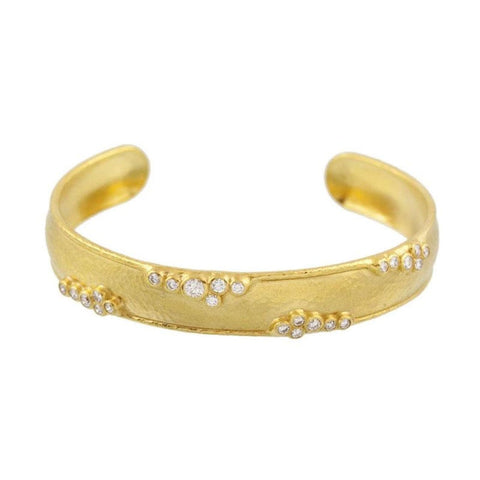 Pointelle Gold Bracelet with Diamond