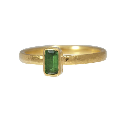 Gurhan Jewelry - Stacking tsarvorite rectangule ring | Manfredi Jewels