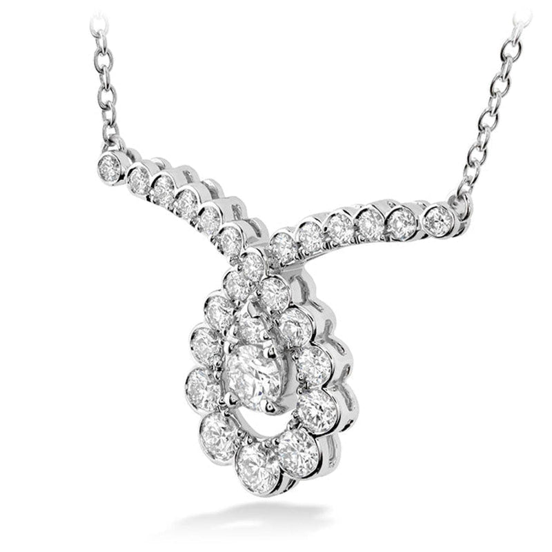 Hearts On Fire Jewelry - AERIAL REGAL SCROLL DROP NECKLACE | Manfredi Jewels