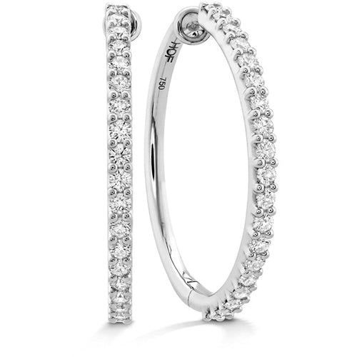 Hearts On Fire Jewelry - CLASSIC DIAMOND HOOP LARGE | Manfredi Jewels