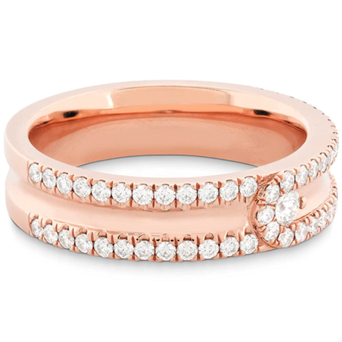 Hearts On Fire Jewelry - Coupled Encompass Diamond Intensive Band | Manfredi Jewels