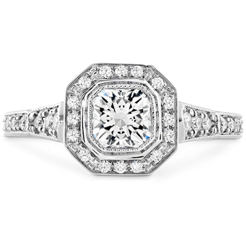 Hearts On Fire Jewelry - Deco Chic Drm Halo Engagement Ring | Manfredi Jewels