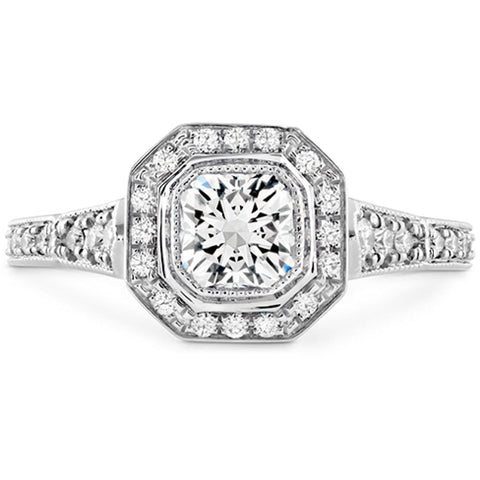 Deco Chic Drm Halo Engagement Ring