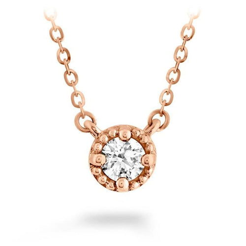 Hearts On Fire Jewelry - Liliana Milgrain Single Diamond Pendant | Manfredi Jewels