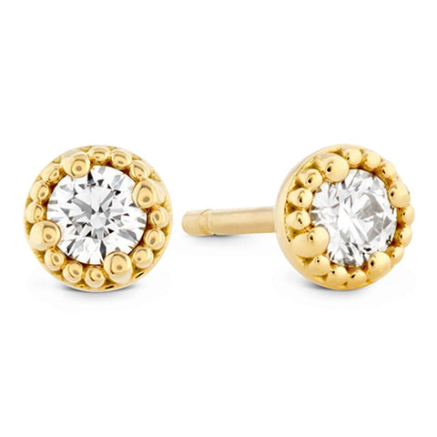 Liliana Milgrain Single Diamond Stud Earrings