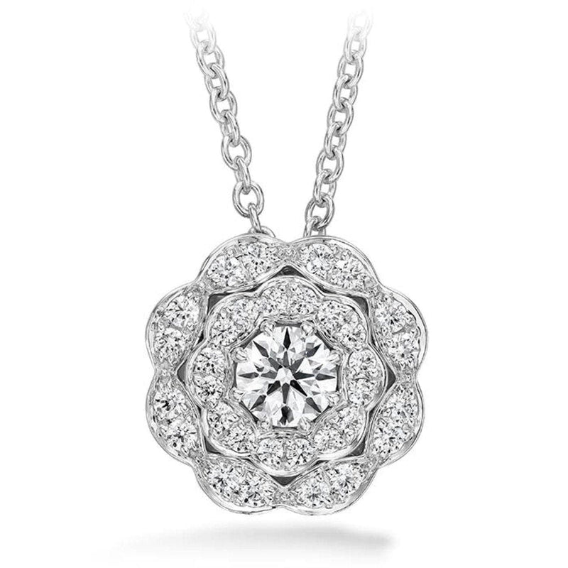 Hearts On Fire Jewelry - Lorelei Double Halo Diamond Pendant | Manfredi Jewels