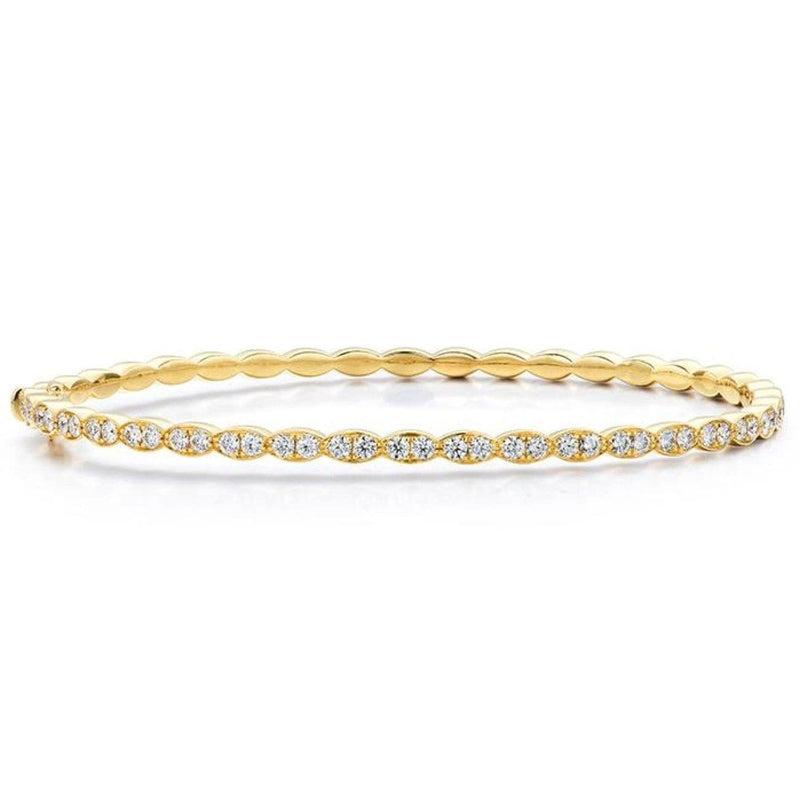 Hearts On Fire Jewelry - Lorelei Floral Diamond Bangle | Manfredi Jewels