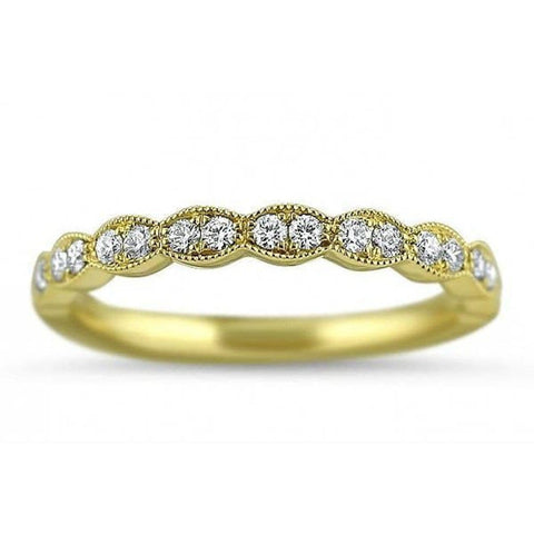 Lorelei Floral Milgrain Diamond Band