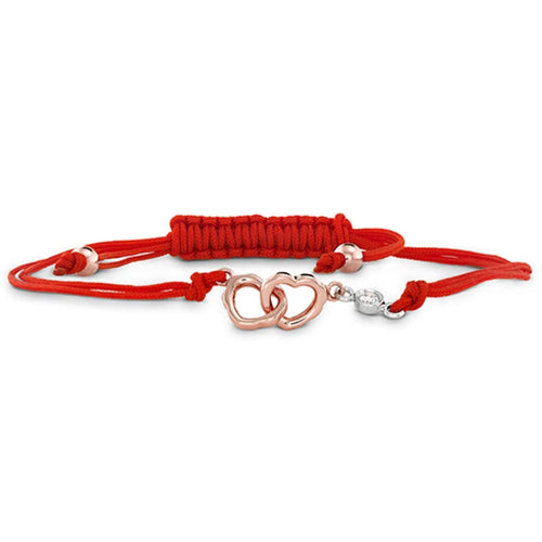 Hearts On Fire Jewelry - LORELEI INTERLOCKING HEART CORD BRACELET | Manfredi Jewels