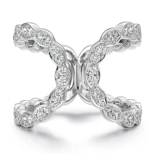 Hearts On Fire Jewelry - LORELI FLORAL OPEN RING | Manfredi Jewels