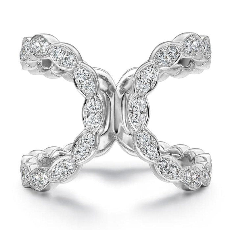 Hearts On Fire Jewelry - LORELI FLORAL OPEN RING | Manfredi Jewels