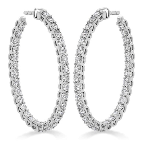 Hearts On Fire Jewelry - SIGNATURE OVAL HOOP LARGE | Manfredi Jewels