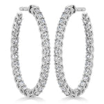 Hearts On Fire Jewelry - SIGNATURE OVAL HOOP MEDIUM | Manfredi Jewels