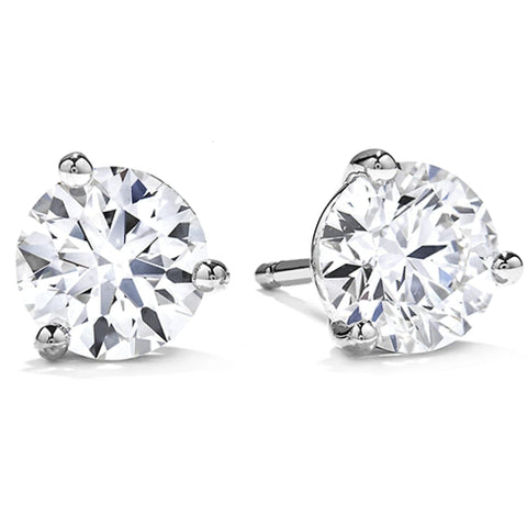 Three-Prong Stud Earrings