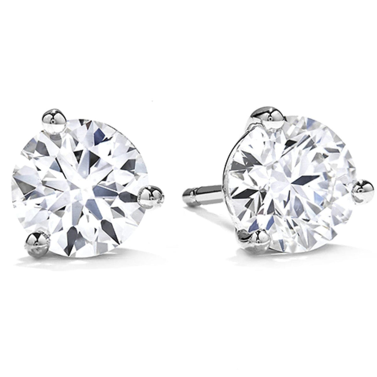 Hearts On Fire Jewelry - Three-Prong Stud Earrings | Manfredi Jewels