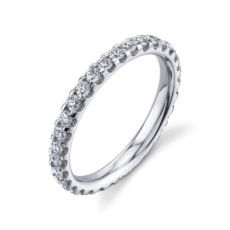 Joshua J Jewelry - PLATINUM ’U’ PRONG ETERNITY BAND | Manfredi Jewels