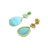 Lauren K Jewelry - Amazonite Opal and Emerald Drop Earrings | Manfredi Jewels