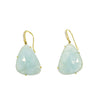 Lauren K - Aquamarine Yellow Gold Drop Earrings | Manfredi Jewels