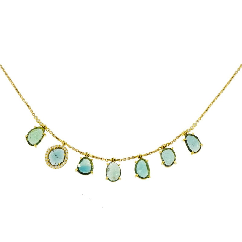 Lauren K Jewelry - Blue Tourmaline & Diamond Necklace | Manfredi Jewels
