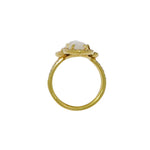 Lauren K Jewelry - MOONSTONE AND DIAMOND YELLOW GOLD RING | Manfredi Jewels