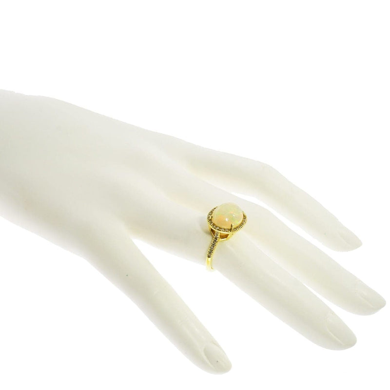 Lauren K Jewelry - Opal & Diamond Yellow Gold Ring | Manfredi Jewels