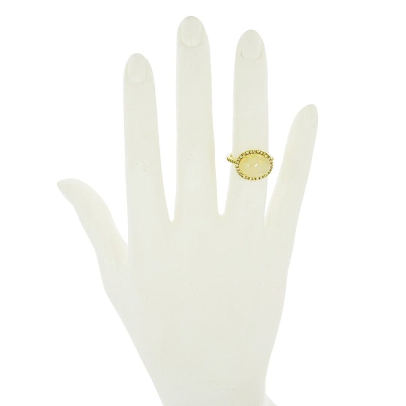 Lauren K Jewelry - Opal & Diamond Yellow Gold Ring | Manfredi Jewels