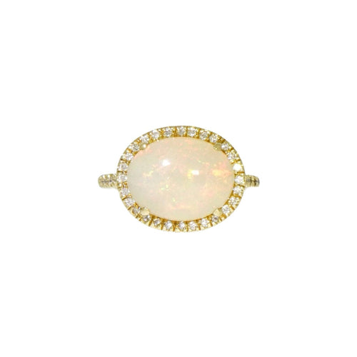 Lauren K Jewelry - Opal & Diamond Yellow Gold Ring | Manfredi Jewels