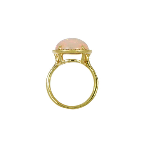 Lauren K Jewelry - Opal & Diamond Yellow Gold Ring | Manfredi Jewels