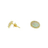 Lauren K Jewelry - Opal & Diamond Yellow Gold Stud Earrings | Manfredi Jewels