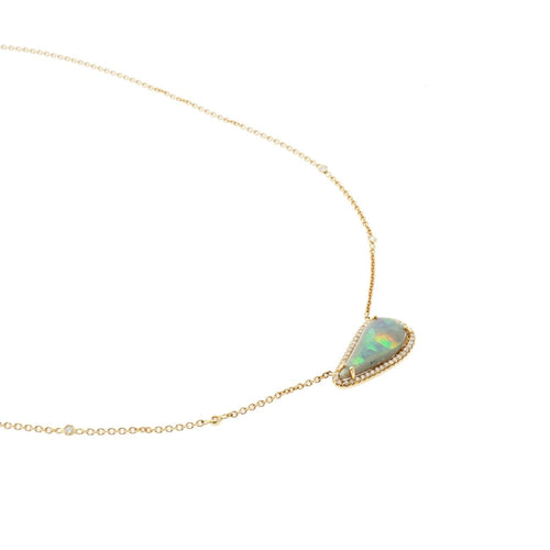Lauren K Jewelry - Paisley Opal & Diamond Rose Gold Pendant | Manfredi Jewels