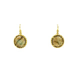 Lauren K Jewelry - Round Labradorite Yellow Gold Drop Earrings | Manfredi Jewels