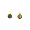 Lauren K Jewelry - Round Labradorite Yellow Gold Drop Earrings | Manfredi Jewels