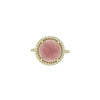Lauren K Jewelry - Round Pink Sapphire & Diamond Yellow Gold Ring | Manfredi Jewels