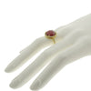 Lauren K Jewelry - Round Pink Sapphire & Diamond Yellow Gold Ring | Manfredi Jewels