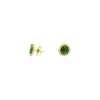Lauren K Jewelry - Tsavorite & Diamond Yellow Gold Stud Earrings | Manfredi Jewels