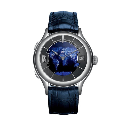 Laurent Ferrier Watches - WHITE GOLD CASE – CHAMPLEVÉ BLUE ENAMEL CENTRE | Manfredi Jewels