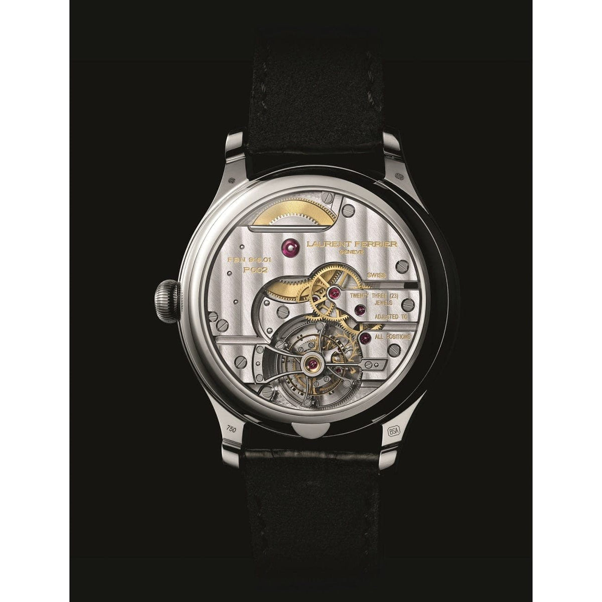 Laurent Ferrier Watches - WHITE GOLD CASE – ONYX WITH WHITE PAINTED DIAL | Manfredi Jewels