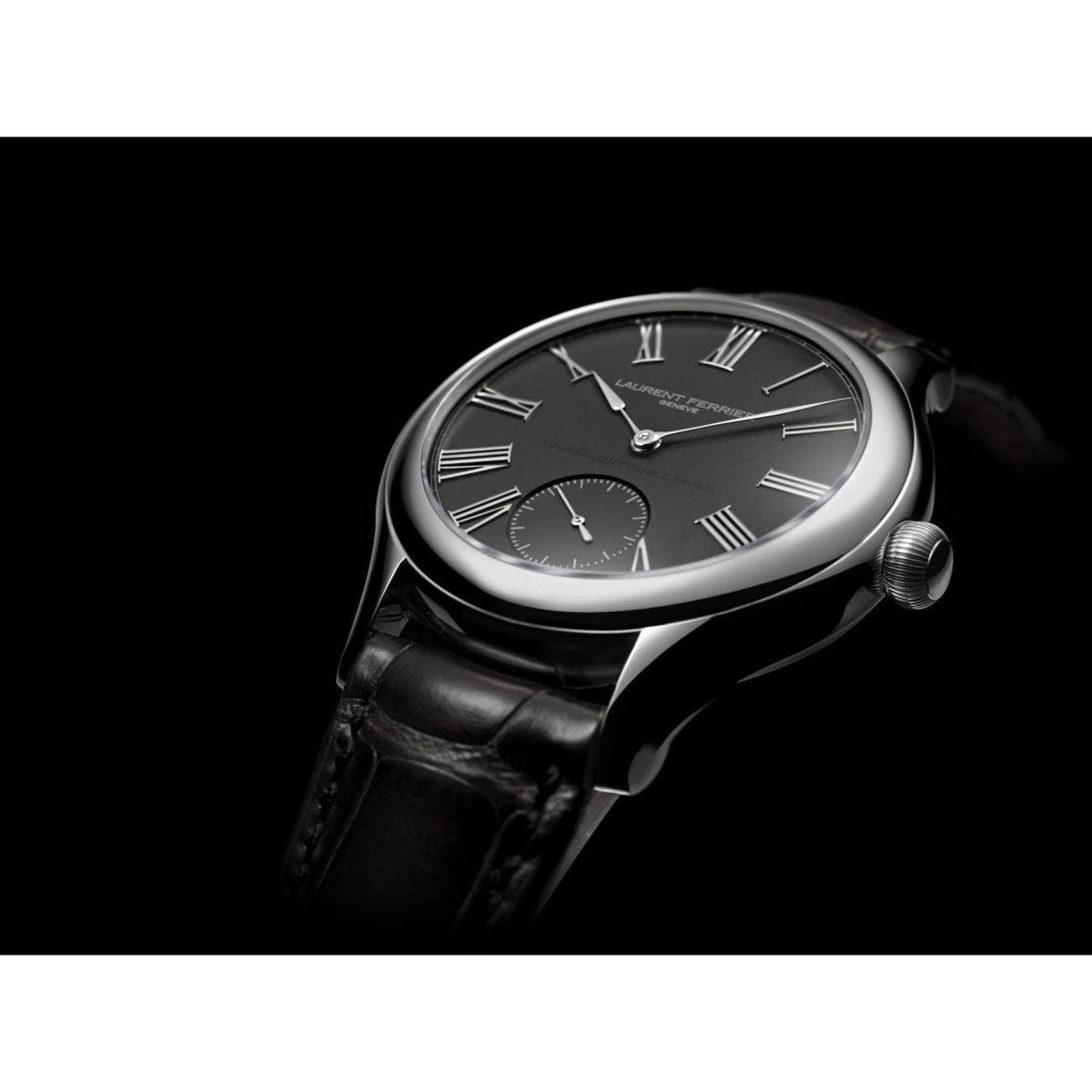 Laurent Ferrier Watches - WHITE GOLD CASE – ONYX WITH WHITE PAINTED DIAL | Manfredi Jewels