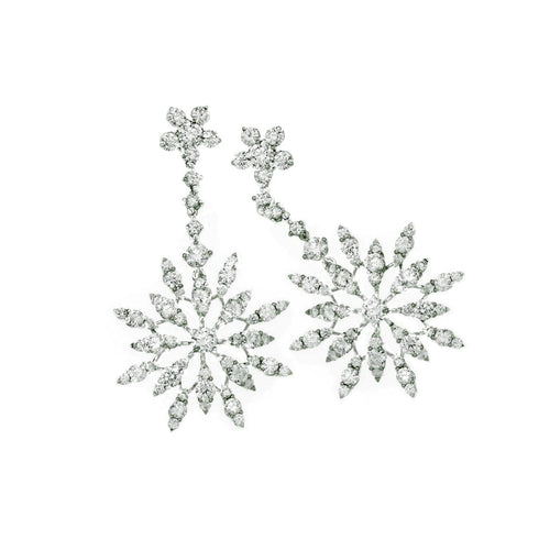 Leo Pizzo Jewelry - dangling diamond starburst earrings | Manfredi Jewels