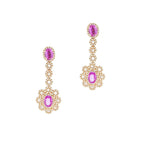 Leo Pizzo Jewelry - Leo Pizzo Pink Sapphire And Diamond Dangling earrings | Manfredi Jewels