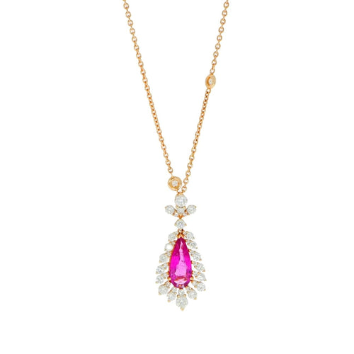 Leo Pizzo Jewelry - rubelite diamond pendant | Manfredi Jewels