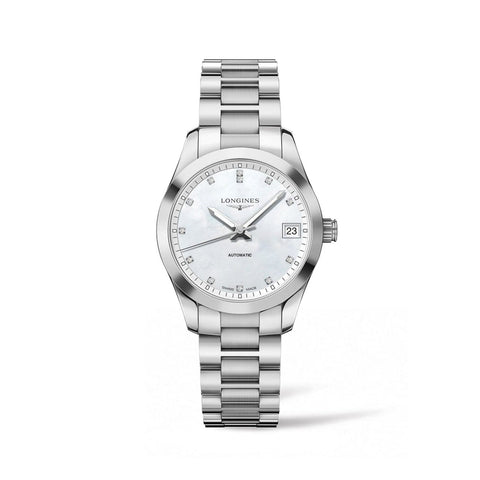 Conquest Classic 34MM Stainless Steel With Diamonds