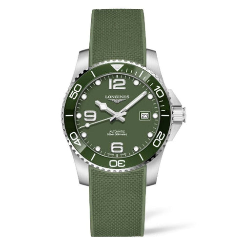 Longines Watches - HYDROCONQUEST 41MM GREEN CERAMIC AUTOMATIC DIVING WATCH | Manfredi Jewels