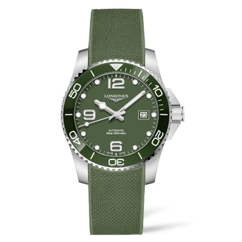 HYDROCONQUEST 41MM GREEN CERAMIC AUTOMATIC DIVING WATCH