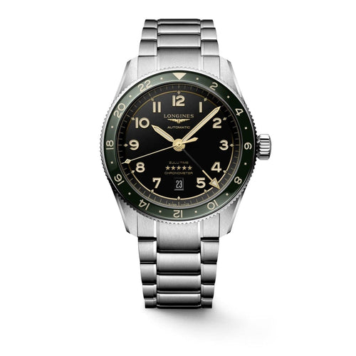 Longines New Watches - Spirit Zulu Time - Green Dial | Manfredi Jewels